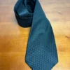 Enrico Venturi Italy Men's Black Textured Geometric Diamond 100% Silk Necktie