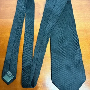 Enrico Venturi Italy Men's Black Textured Geometric Diamond 100% Silk Necktie – photo 5