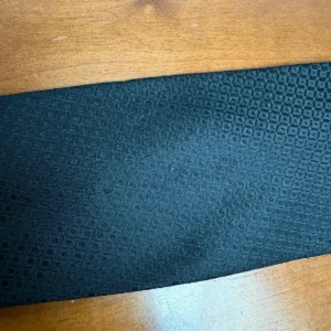 Enrico Venturi Italy Men's Black Textured Geometric Diamond 100% Silk Necktie – photo 9