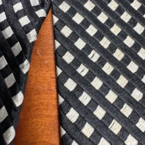 Enrico Venturi Italy Silk Tie Black Silver Check Pattern Woven Geometric – photo 10