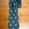 Giorgio Armani Cravatte Silk Tie Blue Green Geometric Medallion Made in Italy