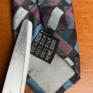 Giorgio Armani Cravatte Tie 100% Silk Geometric Abstract Made in Italy Purple – photo 5