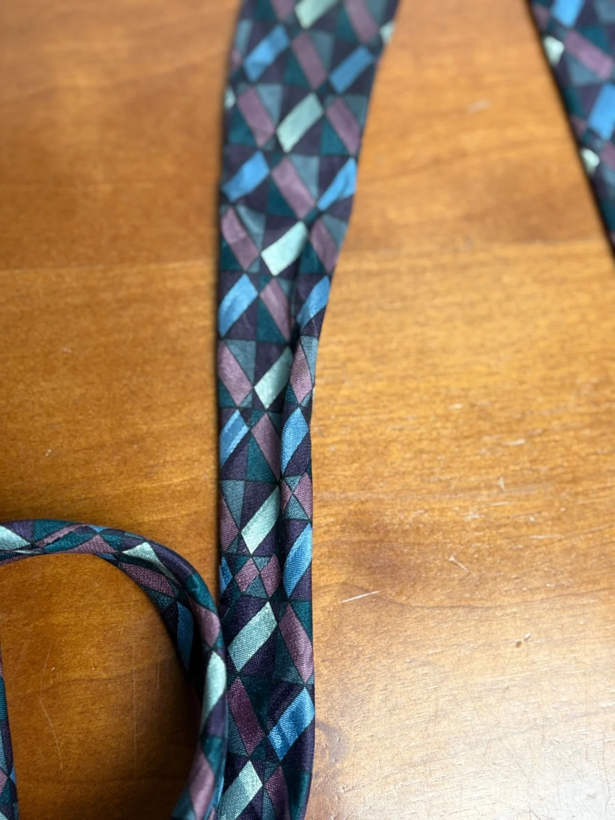 Giorgio Armani Cravatte Tie 100% Silk Geometric Abstract Made in Italy Purple – photo 6