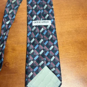 Giorgio Armani Cravatte Tie 100% Silk Geometric Abstract Made in Italy Purple – photo 7
