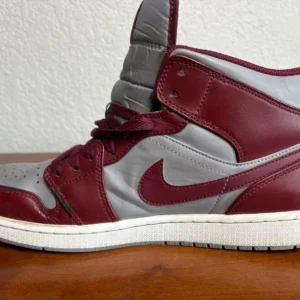 Nike Air Jordan 1 Mid Bordeaux Cement Grey DQ8426-615 Men's Size 10 Used – photo 10