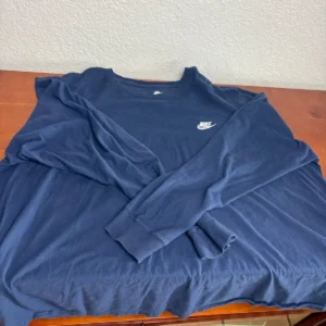Nike Men's 3XL Blue Long Sleeve T-Shirt Embroidered Swoosh Logo The Nike Tee