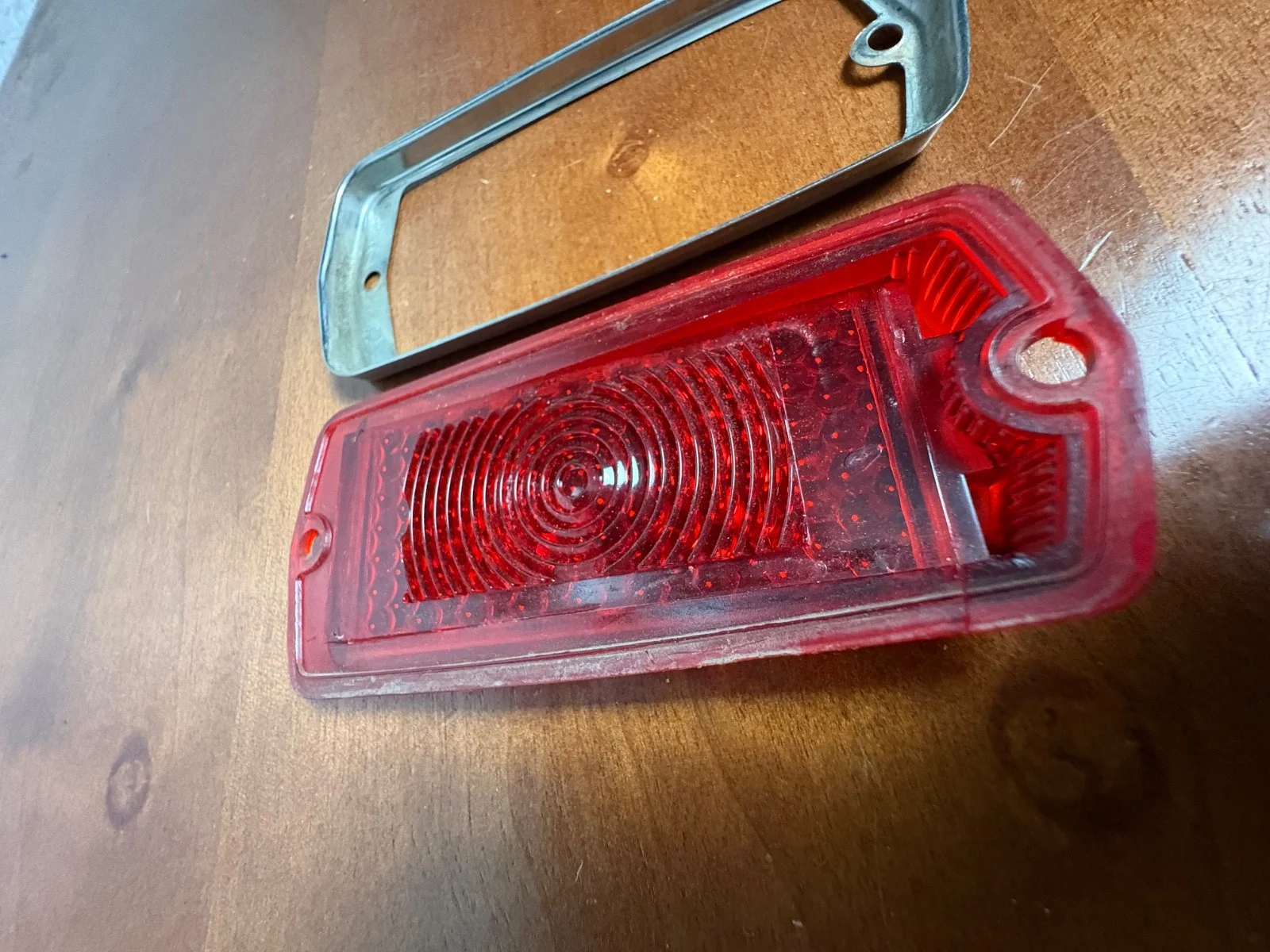 IKI 5004 Japan Red Side Marker Light Lens & Chrome Bezel SAE P1A69 – photo 7