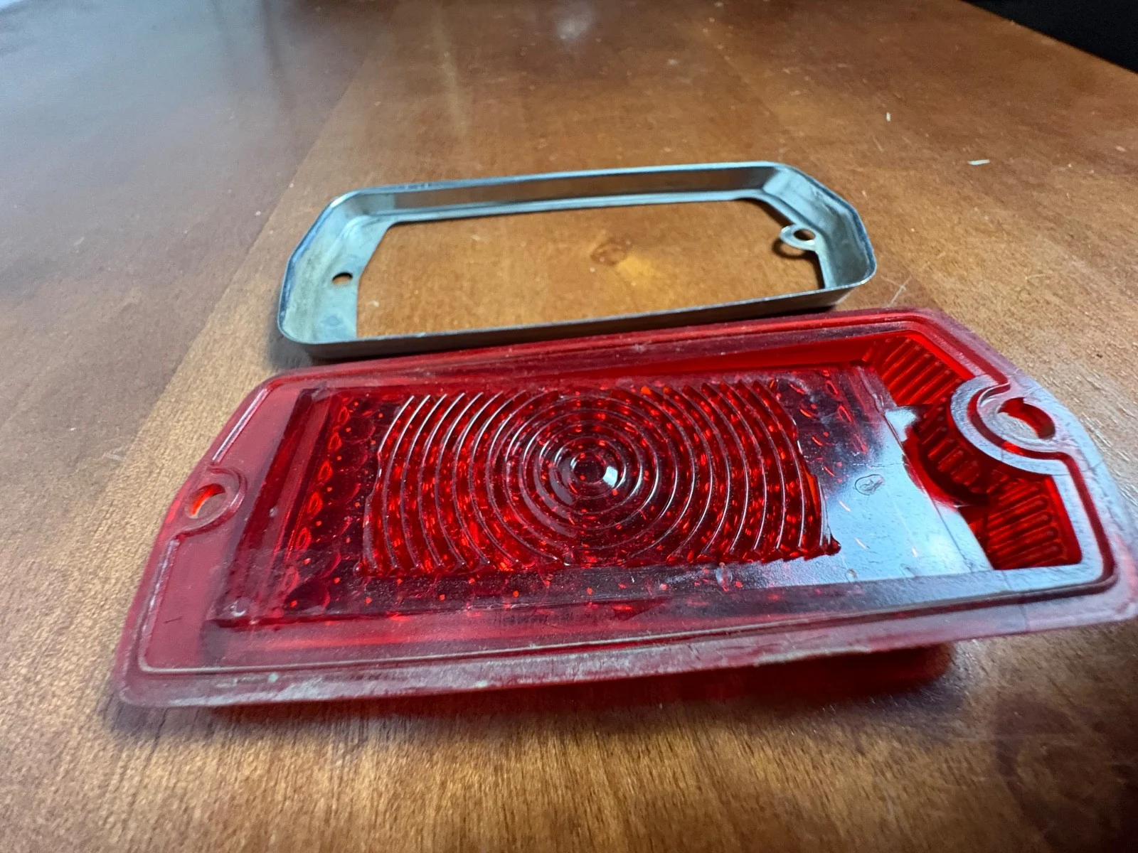 IKI 5004 Japan Red Side Marker Light Lens & Chrome Bezel SAE P1A69 – photo 8