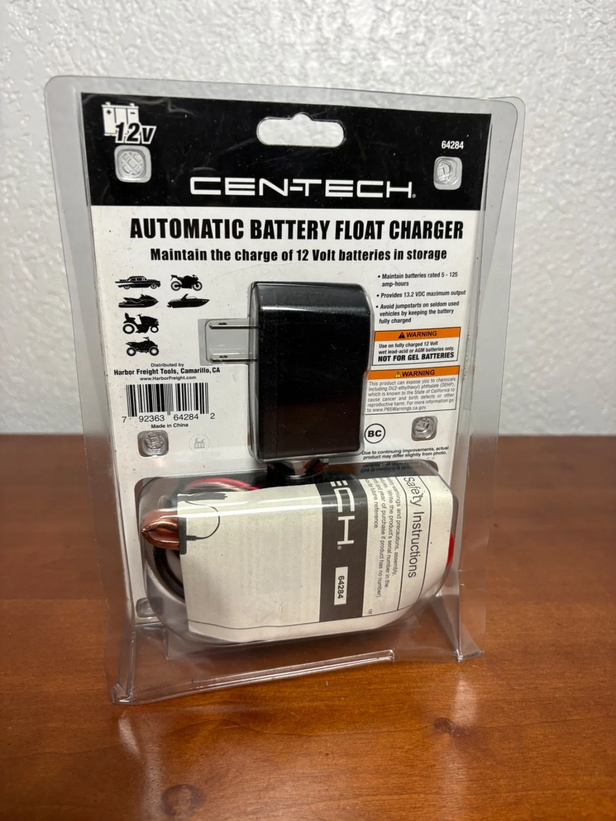 Cen-Tech 12V Automatic Battery Float Charger 64284 Maintainer Car Motorcycle NEW – photo 3