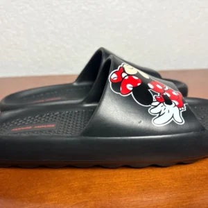 Disney Mickey & Minnie Mouse Black Slide Sandals Women's Size 7 Kissing Graphic – photo 4