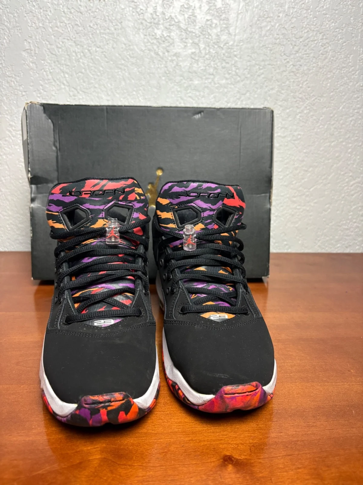 Jordan B'Loyal GS Black Orange Purple Tiger Print Boys Size 7Y w/ Box – photo 5
