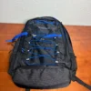 Basecamp Black & Blue Laptop Backpack Watermark Logo Padded Straps Travel Bag