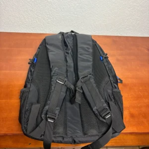Basecamp Black & Blue Laptop Backpack Watermark Logo Padded Straps Travel Bag – photo 5