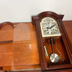 Waltham 31 Day Chime Wall Clock Tempus Fugit Wood Case - FOR REPAIR / PARTS
