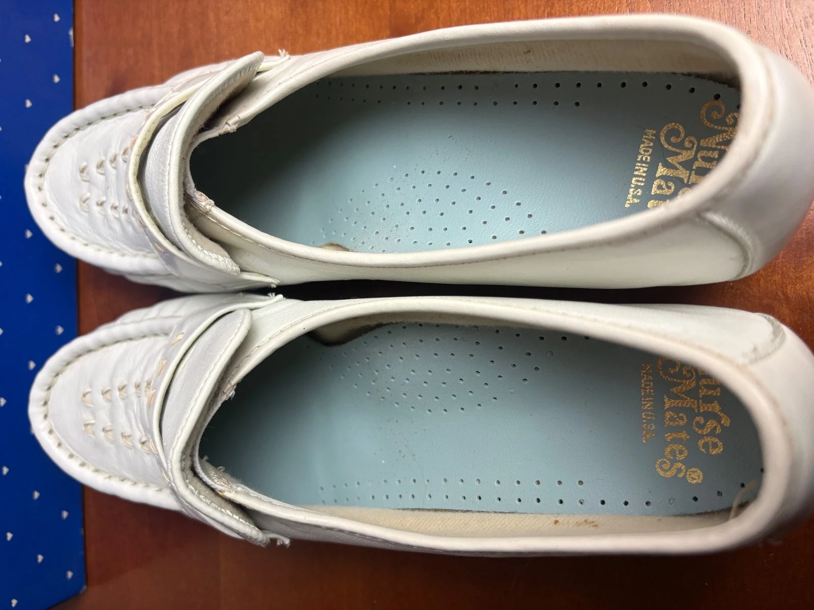 Nurse Mates Shoes Womens Size 9.5 White Leather Lace Up Comfort Nursing Oxford – photo 12