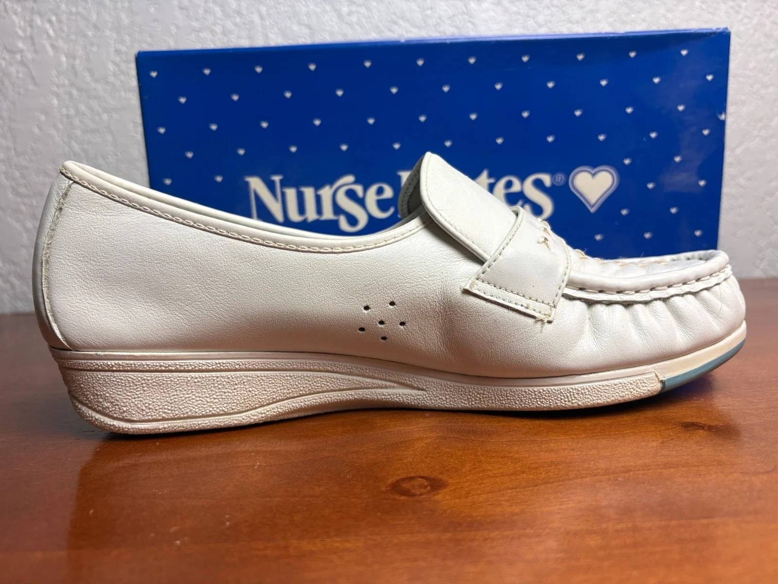 Nurse Mates Shoes Womens Size 9.5 White Leather Lace Up Comfort Nursing Oxford – photo 4