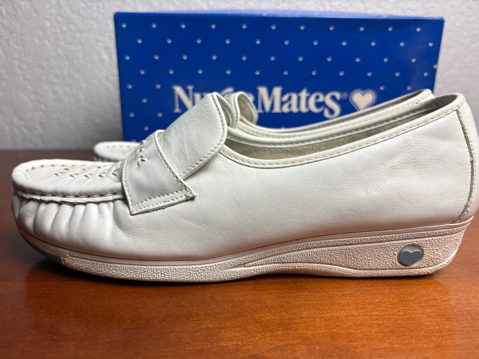 Nurse Mates Shoes Womens Size 9.5 White Leather Lace Up Comfort Nursing Oxford – photo 6