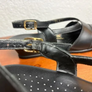 SAS Caress Black leather slingback wedge comfort sandals size 9.5 M – photo 12