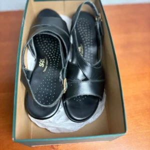 SAS Caress Black leather slingback wedge comfort sandals size 9.5 M – photo 16