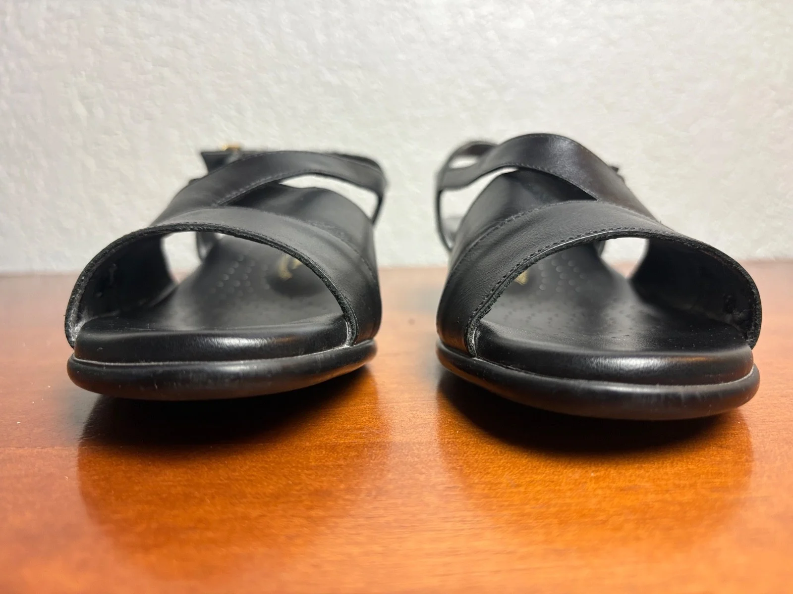SAS Caress Black leather slingback wedge comfort sandals size 9.5 M – photo 2