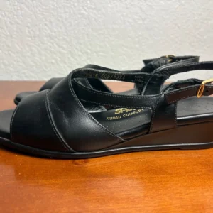 SAS Caress Black leather slingback wedge comfort sandals size 9.5 M – photo 7