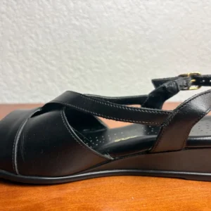 SAS Caress Black leather slingback wedge comfort sandals size 9.5 M – photo 8