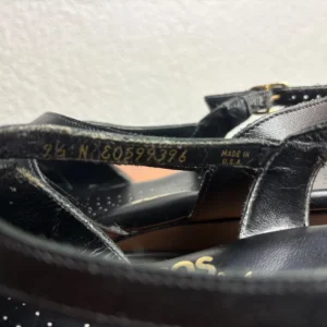 SAS Caress Black leather slingback wedge comfort sandals size 9.5 M – photo 9