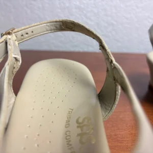 SAS Caress Wedge Sandals Women’s Sz 9.5 W Cross Strap Bone Beige Tripad Comfort – photo 11