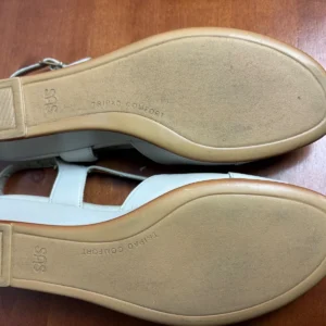 SAS Caress Wedge Sandals Women’s Sz 9.5 W Cross Strap Bone Beige Tripad Comfort – photo 12
