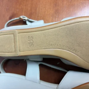 SAS Caress Wedge Sandals Women’s Sz 9.5 W Cross Strap Bone Beige Tripad Comfort – photo 13