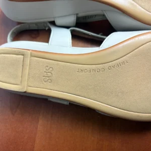 SAS Caress Wedge Sandals Women’s Sz 9.5 W Cross Strap Bone Beige Tripad Comfort – photo 14