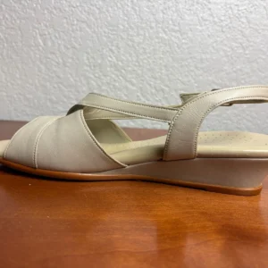 SAS Caress Wedge Sandals Women’s Sz 9.5 W Cross Strap Bone Beige Tripad Comfort – photo 8