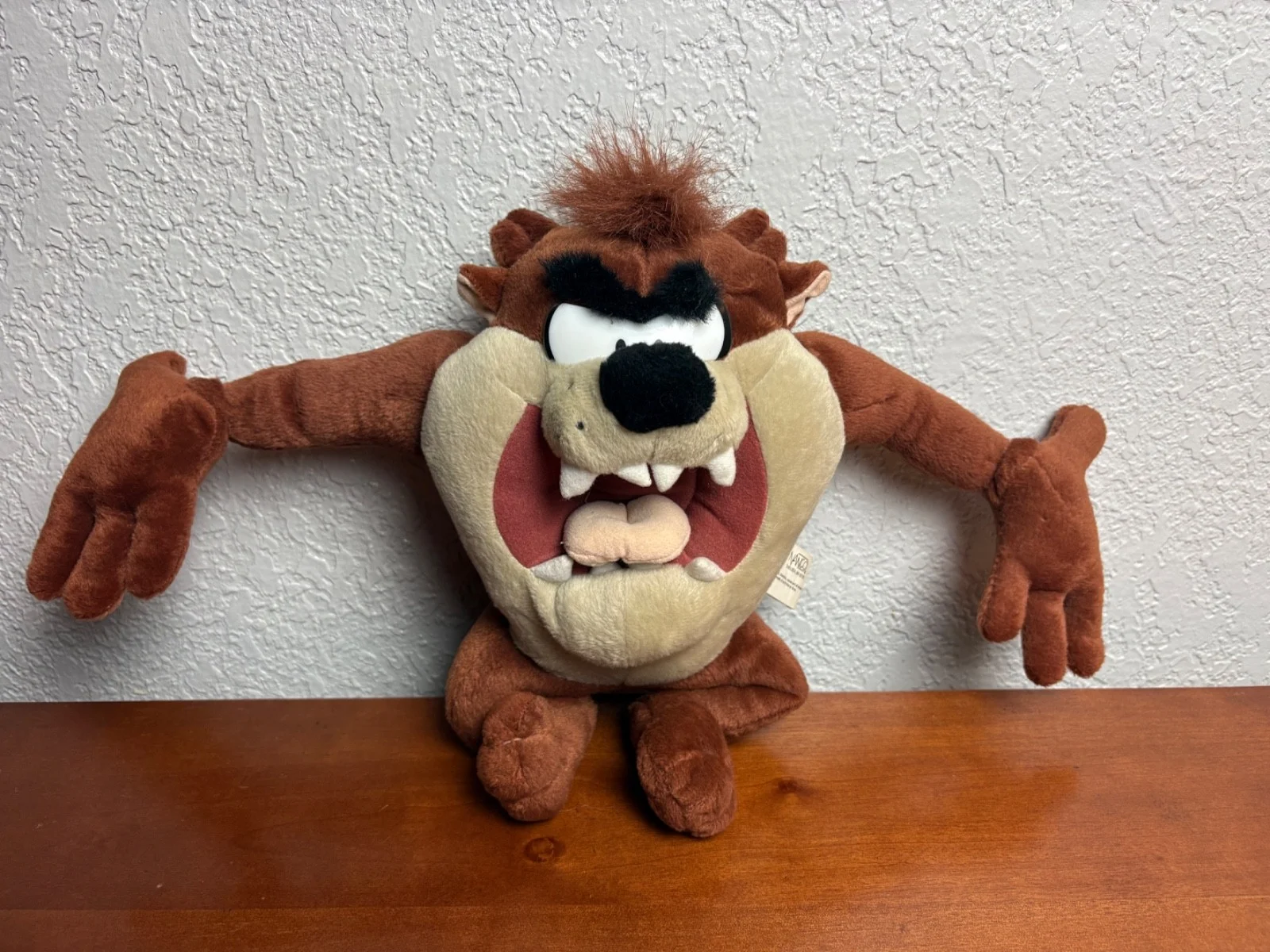 2001 Nanco Looney Tunes Tasmanian Devil Taz Plush Stuffed Toy Warner Bros