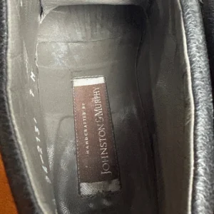 Johnston & Murphy Deerskin Boots Mens 7 M Black Leather Cap Toe Made in Italy – photo 15