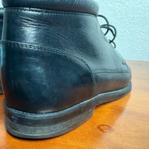 Johnston & Murphy Deerskin Boots Mens 7 M Black Leather Cap Toe Made in Italy – photo 6