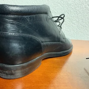 Johnston & Murphy Deerskin Boots Mens 7 M Black Leather Cap Toe Made in Italy – photo 7