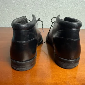 Johnston & Murphy Deerskin Boots Mens 7 M Black Leather Cap Toe Made in Italy – photo 8