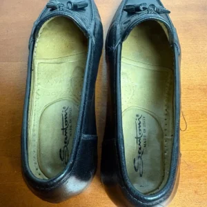 Santoni Italy Mens 7.5 D Black Leather Tassel Loafers Vero Cuoio Dress Shoes – photo 13