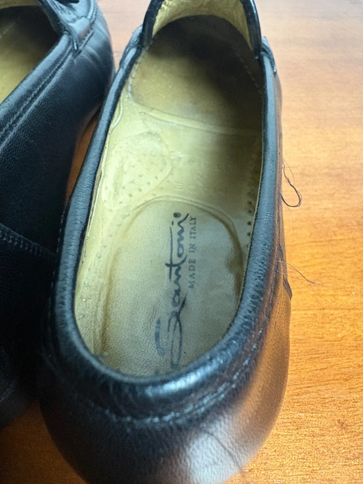 Santoni Italy Mens 7.5 D Black Leather Tassel Loafers Vero Cuoio Dress Shoes – photo 14
