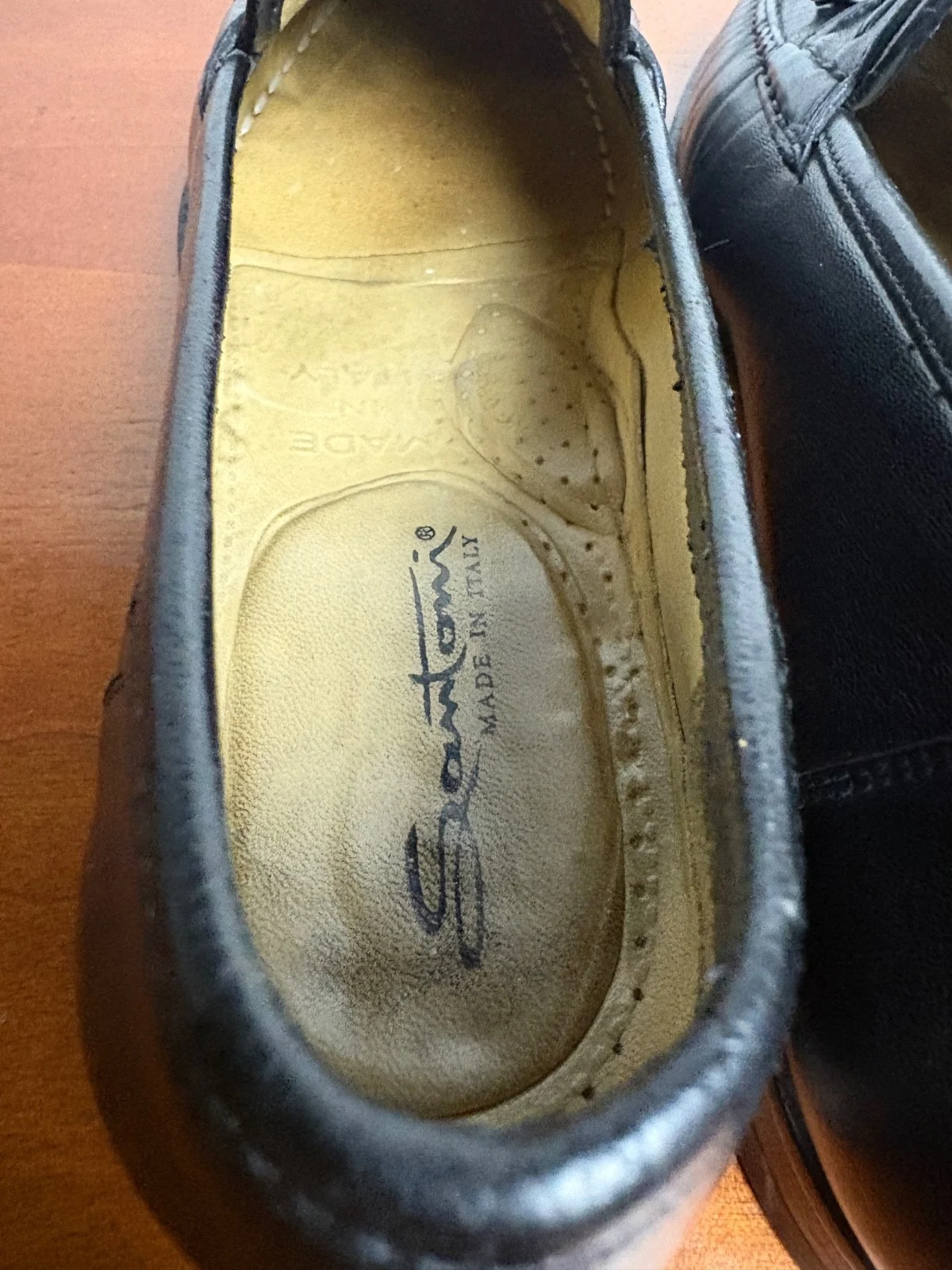 Santoni Italy Mens 7.5 D Black Leather Tassel Loafers Vero Cuoio Dress Shoes – photo 15