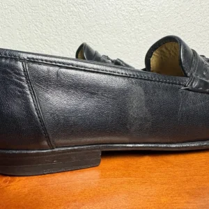 Santoni Italy Mens 7.5 D Black Leather Tassel Loafers Vero Cuoio Dress Shoes – photo 6