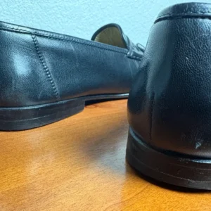 Santoni Italy Mens 7.5 D Black Leather Tassel Loafers Vero Cuoio Dress Shoes – photo 7