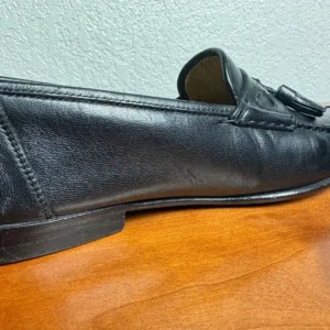Santoni Italy Mens 7.5 D Black Leather Tassel Loafers Vero Cuoio Dress Shoes – photo 8