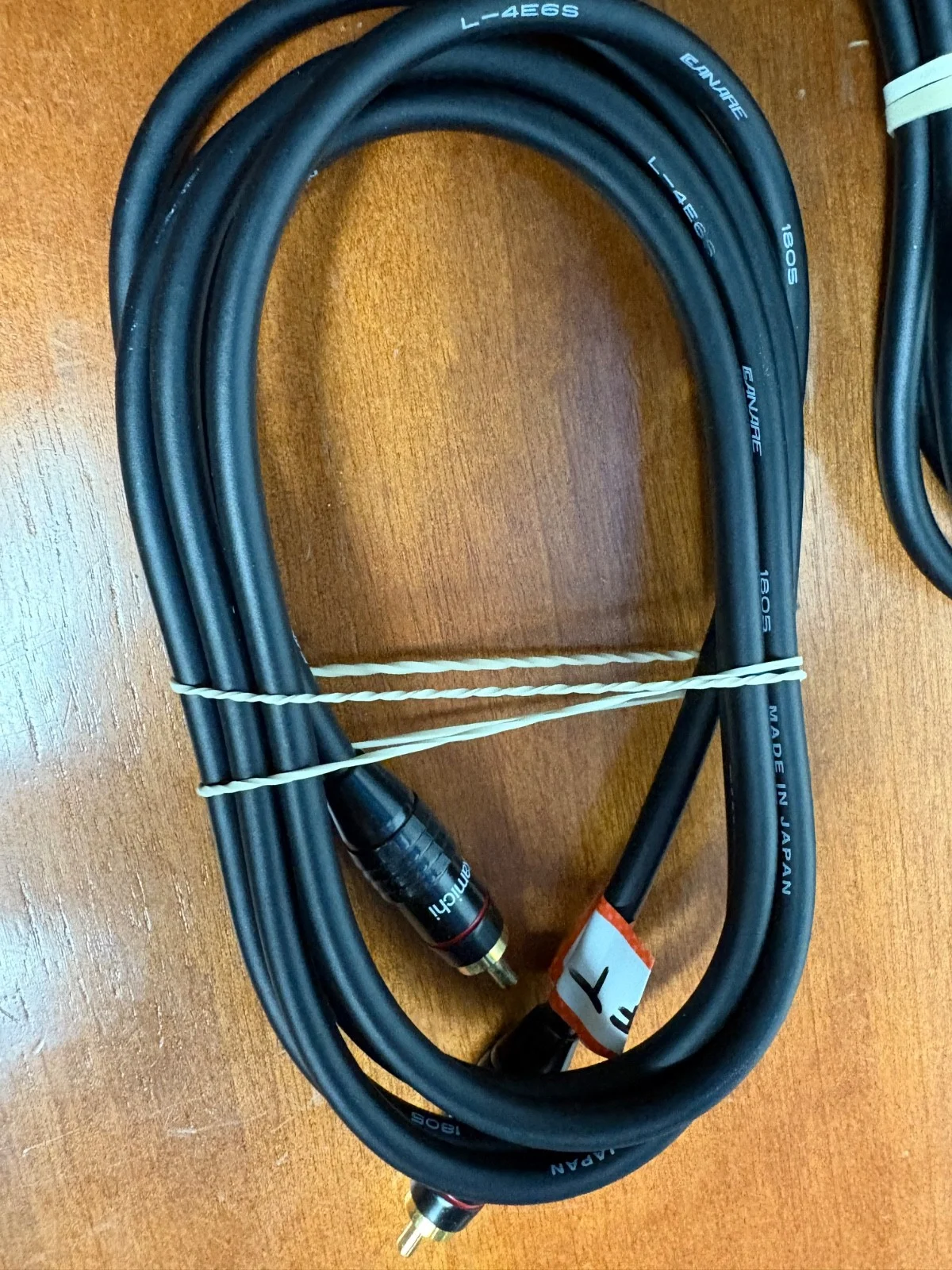 5pk Canare L-4E6S RCA Audio Cables 6ft Nakamichi Terminals Japan – photo 3