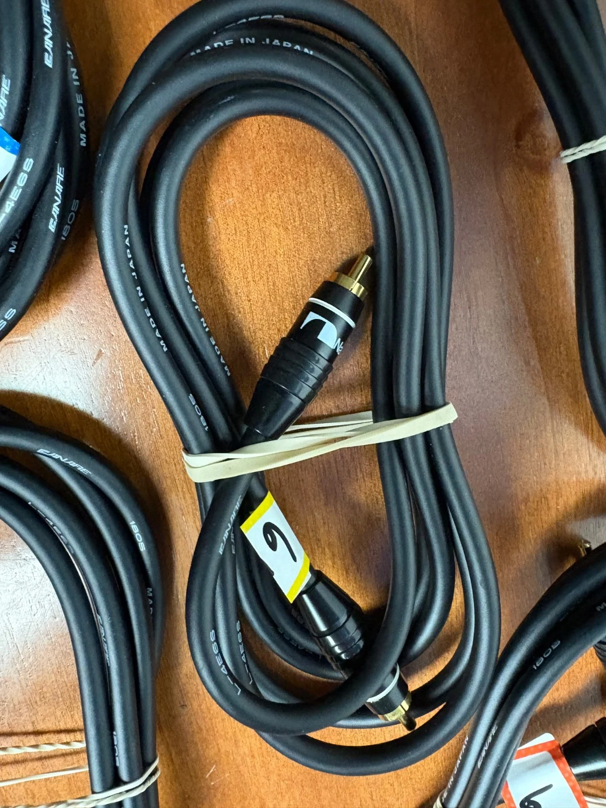 5pk Canare L-4E6S RCA Audio Cables 6ft Nakamichi Terminals Japan – photo 4