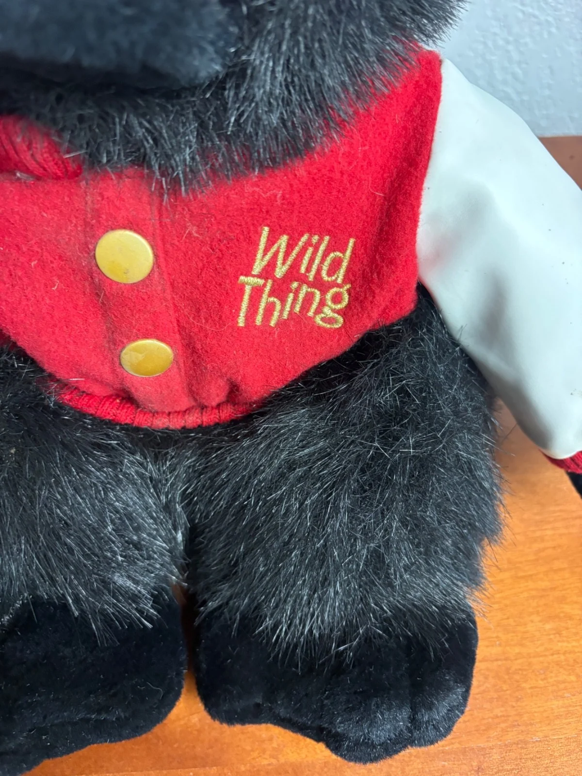 Main Joy "Wild Thing" Gorilla Plush Singing Dancing 12" Letterman Jacket – photo 6