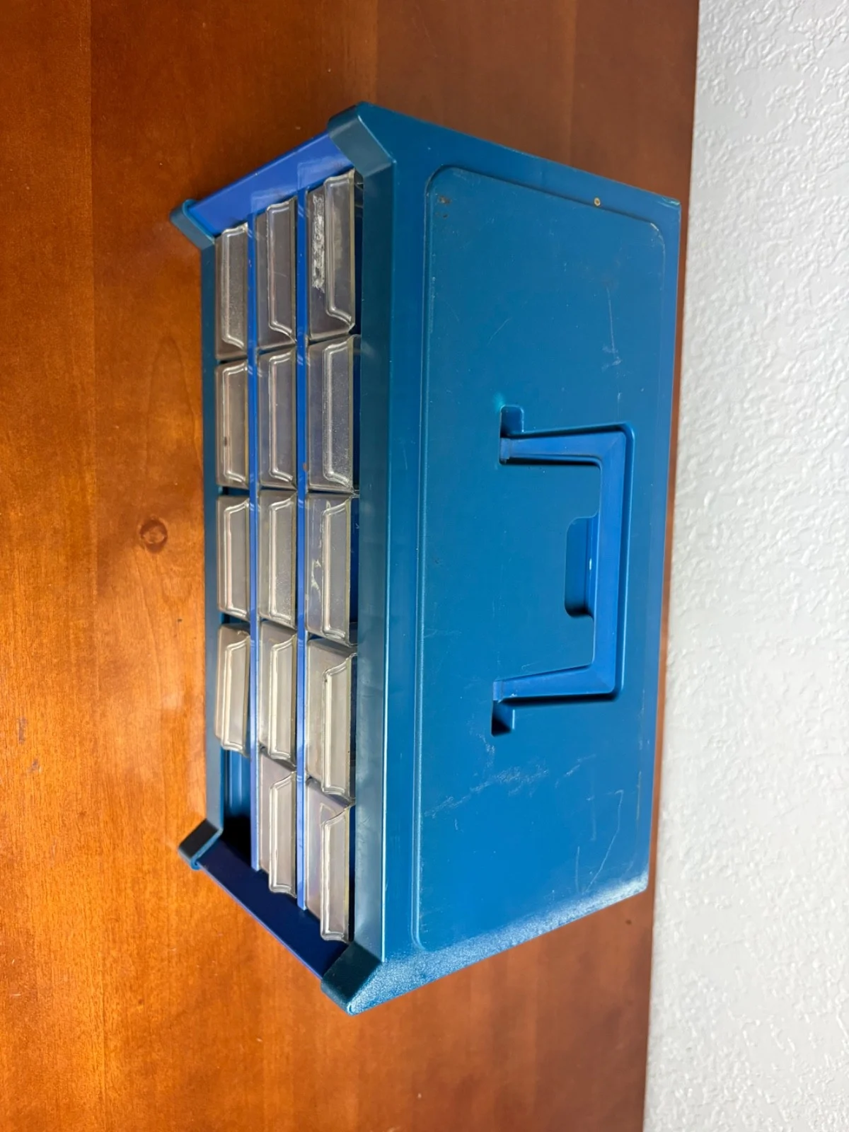 Blue Plastic 14-Drawer Small Parts Organizer Storage Cabinet Tool Box – photo 10