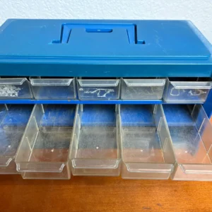 Blue Plastic 14-Drawer Small Parts Organizer Storage Cabinet Tool Box – photo 4