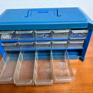 Blue Plastic 14-Drawer Small Parts Organizer Storage Cabinet Tool Box – photo 5