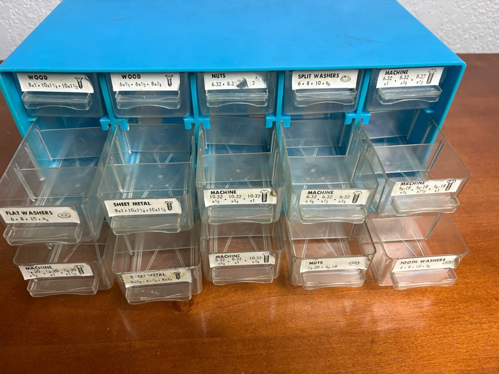Blue 15 Drawer Small Parts Organizer Hardware Cabinet – photo 4